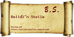 Bellán Stella névjegykártya
